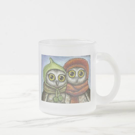 Twee zussen matglas koffiemok (Rechts)