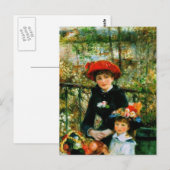 Twee zussen op de Terrace door het Renoir Briefkaa Briefkaart (Voorkant / Achterkant)