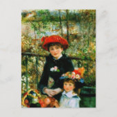 Twee zussen op de Terrace door het Renoir Briefkaa Briefkaart (Voorkant)