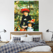Twee zussen op de Terrace door Renoir Canvas Afdruk (Insitu (Slaapkamer))