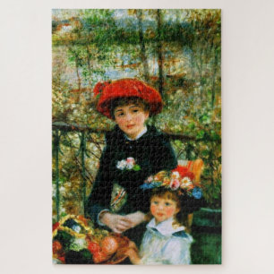 Twee zussen op de Terrace door Renoir Legpuzzel