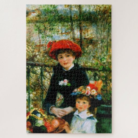 Twee zussen op de Terrace door Renoir Legpuzzel (Verticaal)