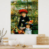 Twee zussen op de Terrace door Renoir Poster (Keuken)