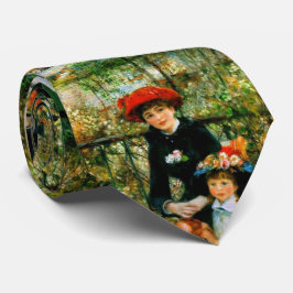 Twee zussen op de Terrace door Renoir Stropdas