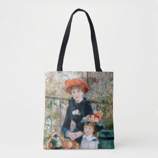 Twee zussen op de Terrace door Renoir Tote Bag (Voorkant)