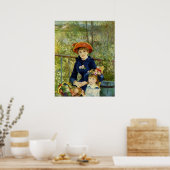 Twee zussen op de Terrace Poster (Keuken)