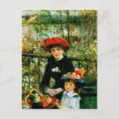 Twee zussen (op de Terras) van Pierre Renoir Briefkaart (Voorkant)