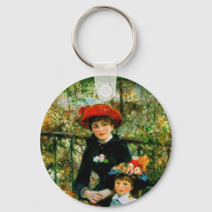Twee zussen (op de Terras) van Pierre Renoir Sleutelhanger