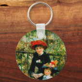 Twee zussen (op de Terras) van Pierre Renoir Sleutelhanger (Voorkant)