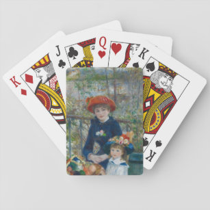 Twee zussen (op de Terras) van Renoir Pokerkaarten