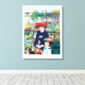 Twee zussen (Op het terras) (1881) Canvas Afdruk (Insitu (Houten vloer))