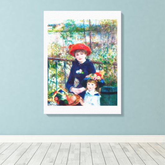 Twee zussen (Op het terras) (1881) Canvas Afdruk (Insitu (Houten vloer))