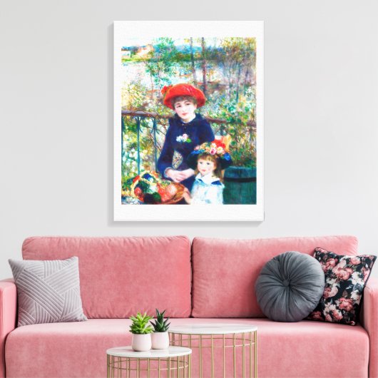 Twee zussen (Op het terras) (1881) Canvas Afdruk (Insitu (Woonkamer))