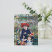 Twee zussen (op het terras) | Renoir Briefkaart (Staand voorkant)
