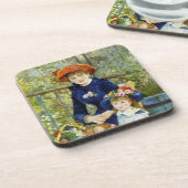 Twee zussen (op het terrein) van Pierre Renoir Drankjes Onderzetter (Linkerzijde)