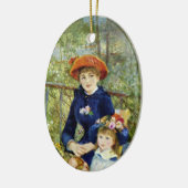 Twee zussen (op het terrein) van Pierre Renoir Keramisch Ornament (Links)