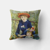 Twee zussen (op het terrein) van Pierre Renoir Kussen (Achterkant)