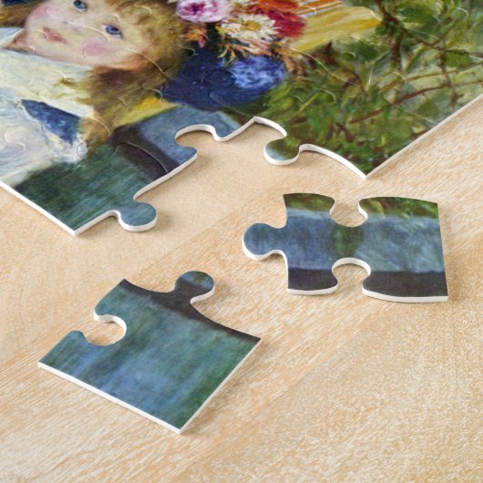 Twee zussen (op het terrein) van Pierre Renoir Legpuzzel (Zijkant)