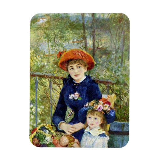 Twee zussen (op het terrein) van Pierre Renoir Magneet (Verticaal)