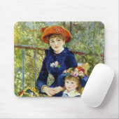 Twee zussen (op het terrein) van Pierre Renoir Muismat (Met muis)