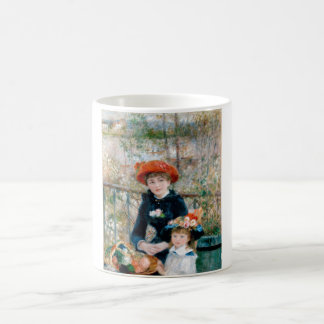 Twee zussen op Terrace door Renoir. Mooie kunstafd Koffiemok