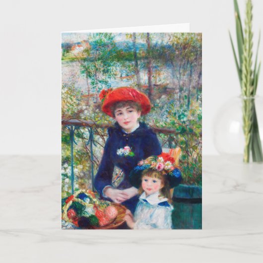 Twee zussen - Renoir Impressionist Painting 1881 Kaart (Voorkant)