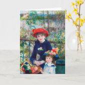 Twee zussen - Renoir Impressionist Painting 1881 Kaart (Gele Bloem)