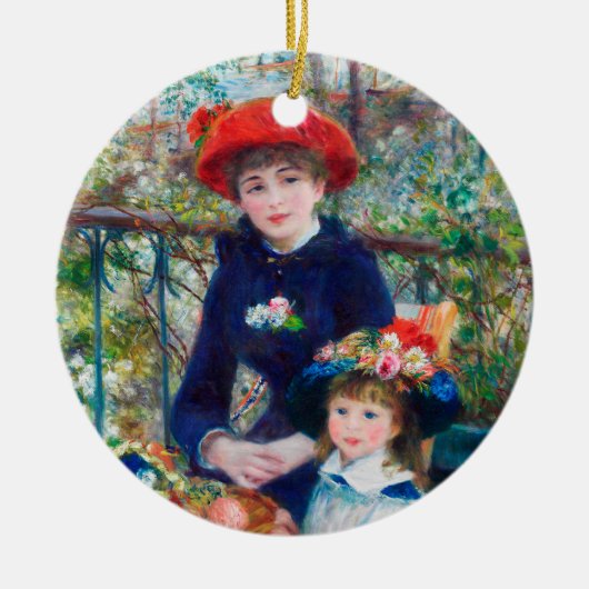 Twee zussen - Renoir Impressionist Painting 1881 Keramisch Ornament (Voorkant)