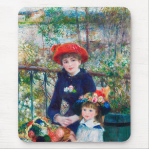 Twee zussen - Renoir Impressionist Painting 1881 Muismat