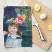 Twee zussen - Renoir Impressionist Painting 1881 Theedoek (Quarter Fold)