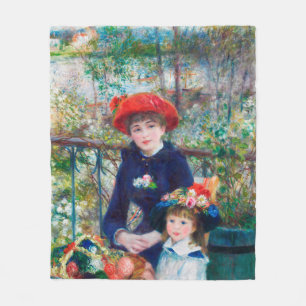 Twee zussen - Renoir Impressionist Painting Fleece Deken