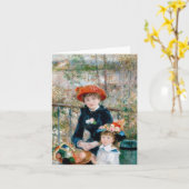 Twee zussen - Renoir Impressionist Painting Kaart (Gele Bloem)