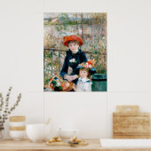 Twee zussen - Renoir Impressionist Painting Poster (Keuken)
