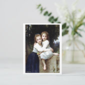 Twee zussen schilderen van William-Adolphe Bouguer Briefkaart (Staand voorkant)