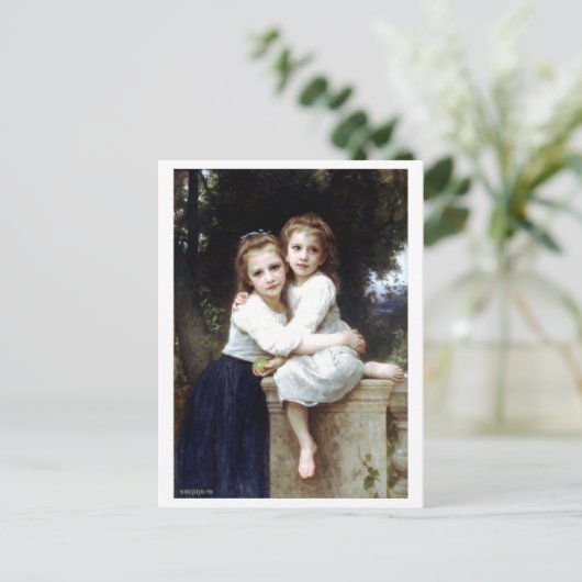 Twee zussen schilderen van William-Adolphe Bouguer Briefkaart (Staand voorkant)