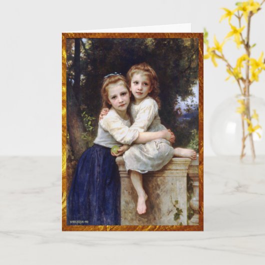 Twee zussen van Birthday Kaart (Gele Bloem)