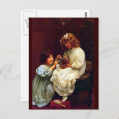 Twee zussen van meisjes eten Antiek schilderijen Briefkaart (Voorkant / Achterkant)