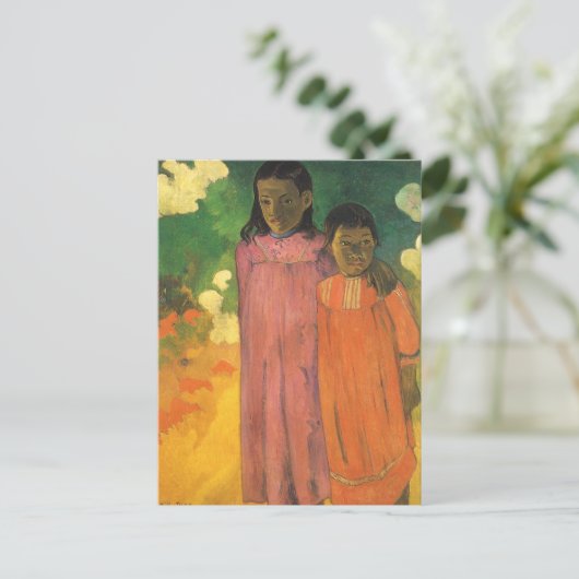 Twee zussen van Paul Gauguin,  Kunst Briefkaart (Staand voorkant)