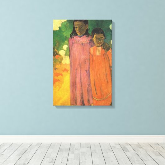 Twee zussen van Paul Gauguin,  Kunst Canvas Afdruk (Insitu (Houten vloer))