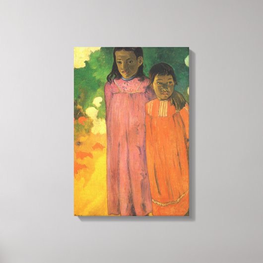 Twee zussen van Paul Gauguin, Kunst Canvas Afdruk (Voorkant)