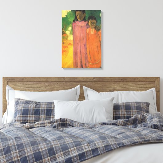 Twee zussen van Paul Gauguin,  Kunst Canvas Afdruk (Insitu (Slaapkamer))