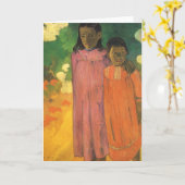 Twee zussen van Paul Gauguin,  Kunst Kaart (Gele Bloem)
