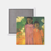 Twee zussen van Paul Gauguin,  Kunst Magneet (Voorkant / Achterkant)