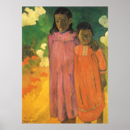 Twee zussen van Paul Gauguin,  Kunst Poster