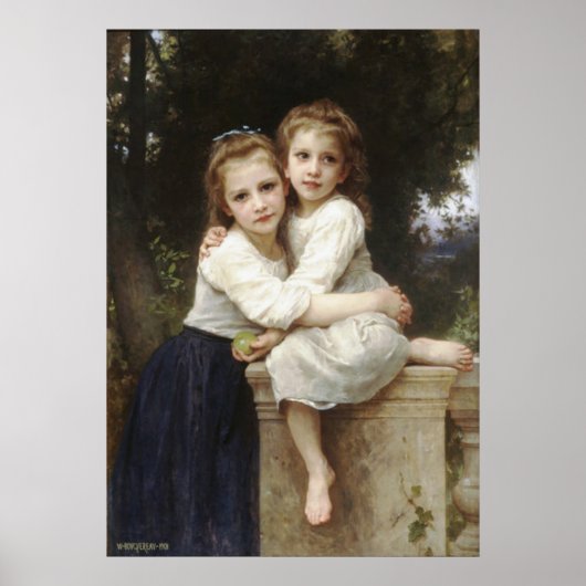 Twee zuster 1901 Bouguereau Poster (Voorkant)