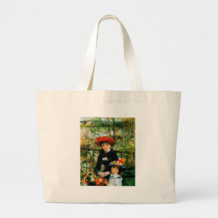 Twee zusters op het terras door Renoir Grote Tote Bag