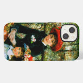 Twee zusters op het terras iPhone hoesje (Achterkant horizontaal)