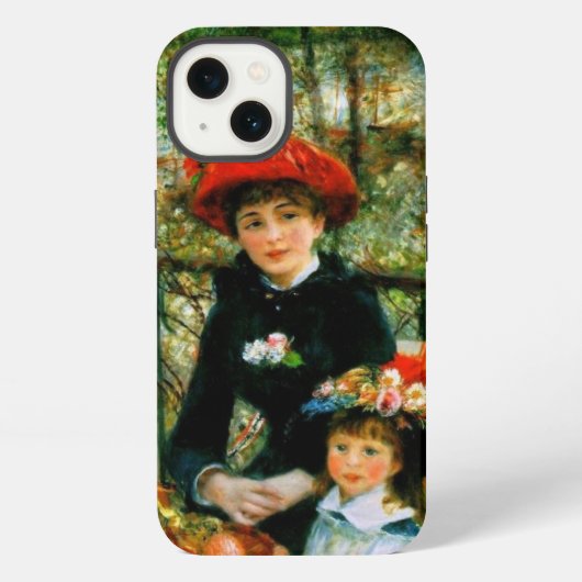 Twee zusters op het terras iPhone hoesje (Achterkant)