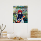 Twee zusters op het terras, Renoir Poster (Keuken)