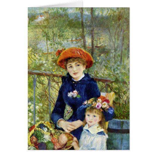 Twee zusters (Op het terras) Van Pierre Renoir (Voorkant)